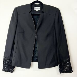 John Meyer Of Norwich Black Blazer Beaded Lace Women’s 6